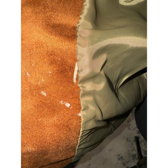 Carhartt Womens Olive Brown Overshirt Chore Jacket Gold Buttons Utility Casual M - Picture 9 of 13